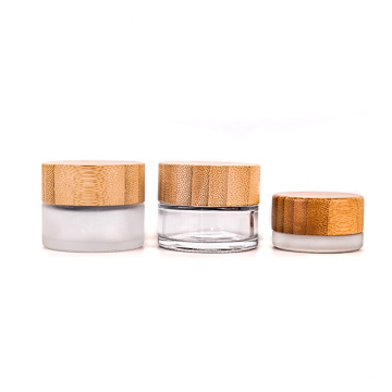 20g Refillable Cosmetic Container with Wood Screw Cap Makeup Jar